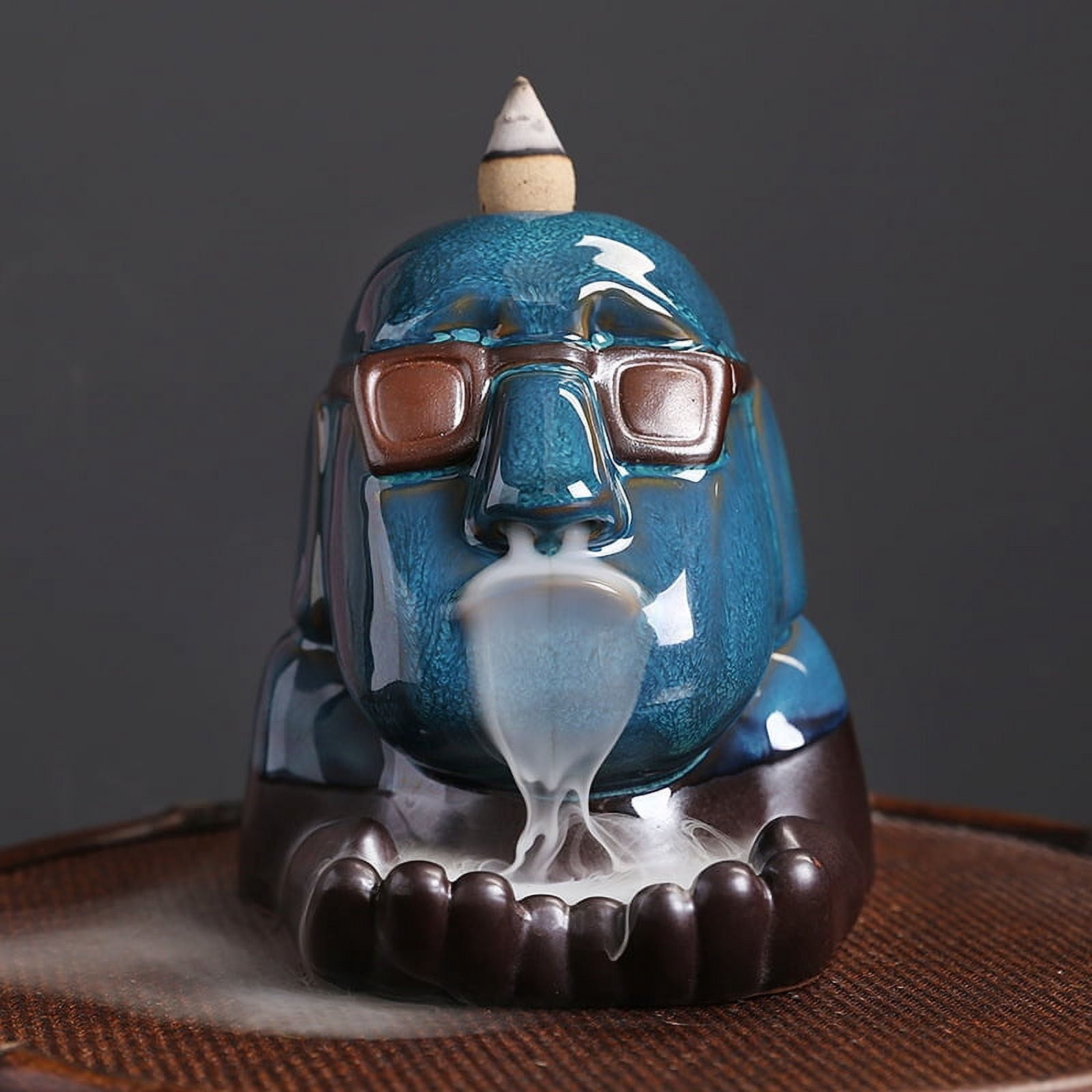 The East Incense Burner, Backflow Incense Burner Incense Holder Ceramic Ornaments Flow Smoke Aromatherapy Burner Zen Decor