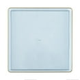 thumbnail image 1 of The Edge Collection 10.75" Transparent Blue with Gold Rim Square Plastic Dinner Plates:10CT, 1 of 5