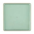 thumbnail image 1 of The Edge Collection 7.75" Transparent Green with Gold Rim Square Plastic Appetizers Plates:10CT, 1 of 5