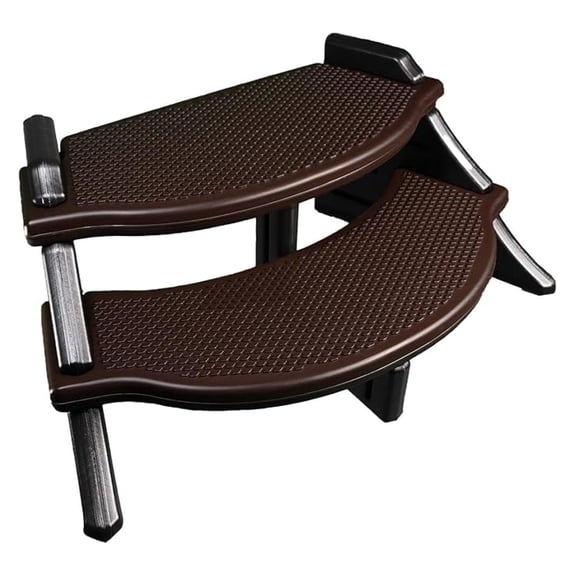 The Edge Spa Step, 40-Inch Wide Hot Tub Stairs, Multipurpose Indoor/Outdoor Step Stool with Oversized Treads and 2-Tone Design, Coffee