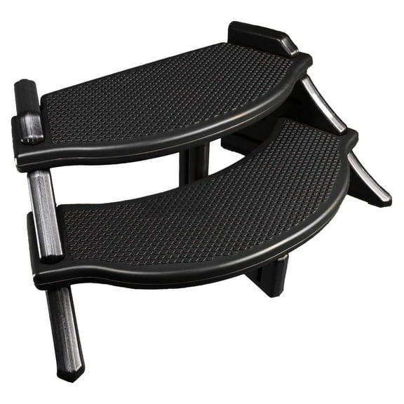 The Edge Spa Step, 40-Inch Wide Hot Tub Stairs, Multipurpose Indoor/Outdoor Step Stool with Oversized Treads and Center Support, Black