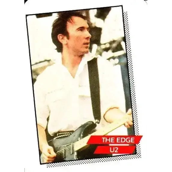 The Edge U2 1985 Amurol Rock Star concert card