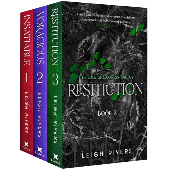 The Edge of Darkness Trilogy Complete 3 Books Collection Set by Leigh Rivers - (Insatiable, Voracious & Restitution)