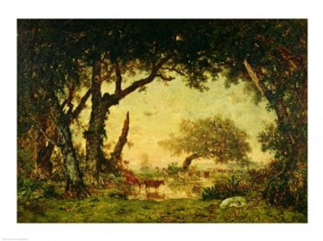 The Edge of the Forest at Fontainebleau Canvas Art - Henri Rousseau (24 x 18)