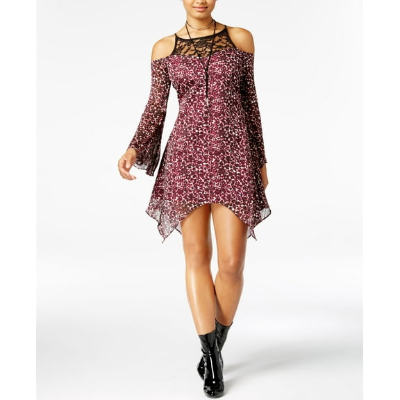 The Edit By Seventeen Juniors Animal Print Cold Shoulder Dress Multi 9