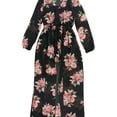thumbnail image 1 of The Edit By Seventeen Womens Floral Print Romper Jumpsuit, Black, Juniors, 5, 1 of 2