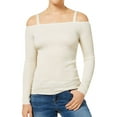 thumbnail image 1 of The Edit By Seventeen Womens Shine Off the Shoulder Blouse, Off-White, Large, 1 of 1