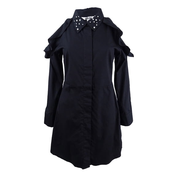 The Edit by Seventeen Juniors' Cold-Shoulder Shirtdress