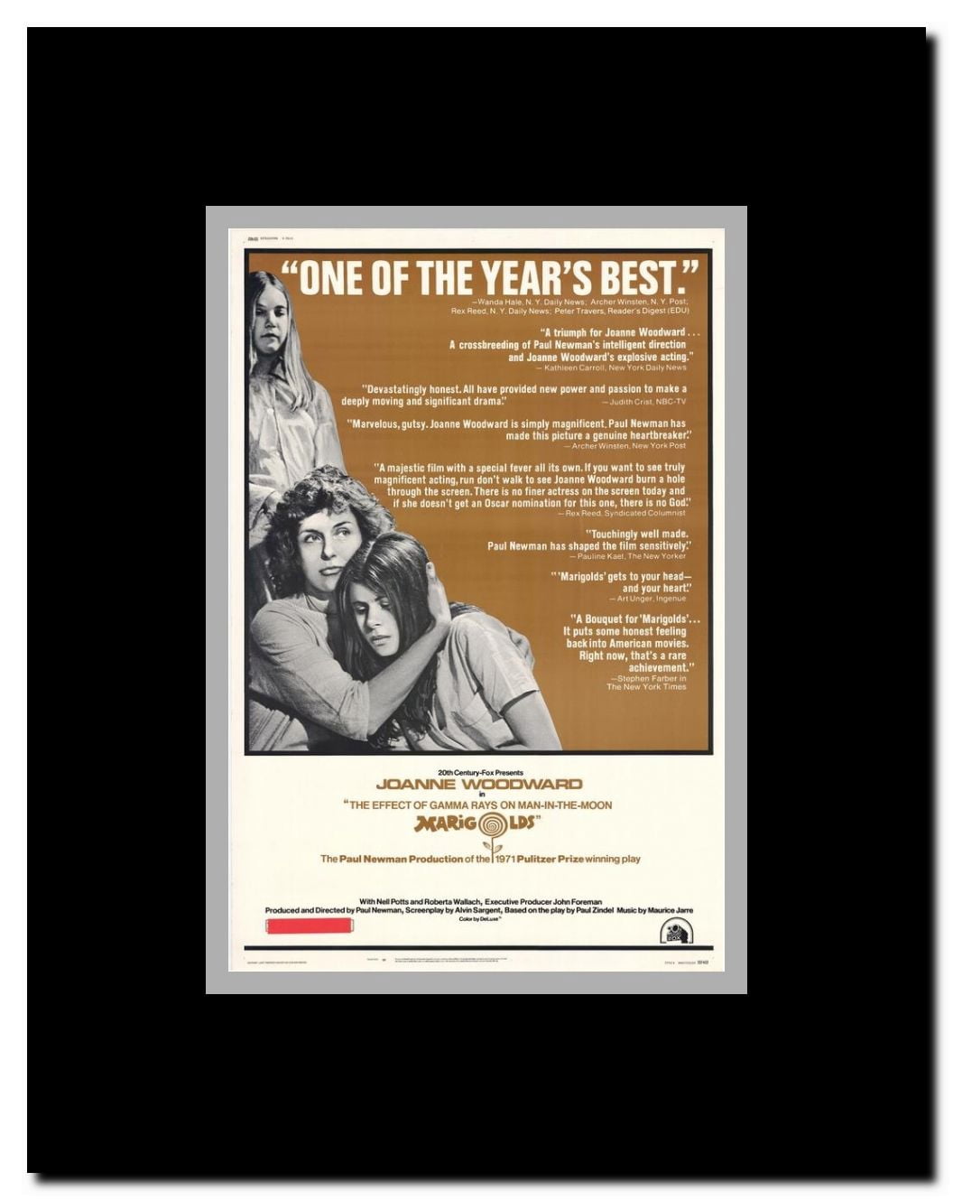 The Effect of Gamma Rays on Man-in-the-Moon Marigolds Framed Movie Poster