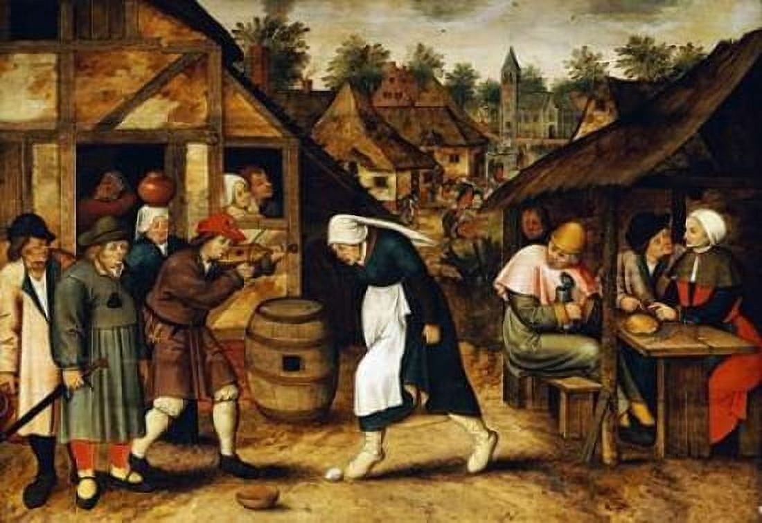 The Egg Dance Canvas Art - Pieter the Elder Bruegel (20 x 28)