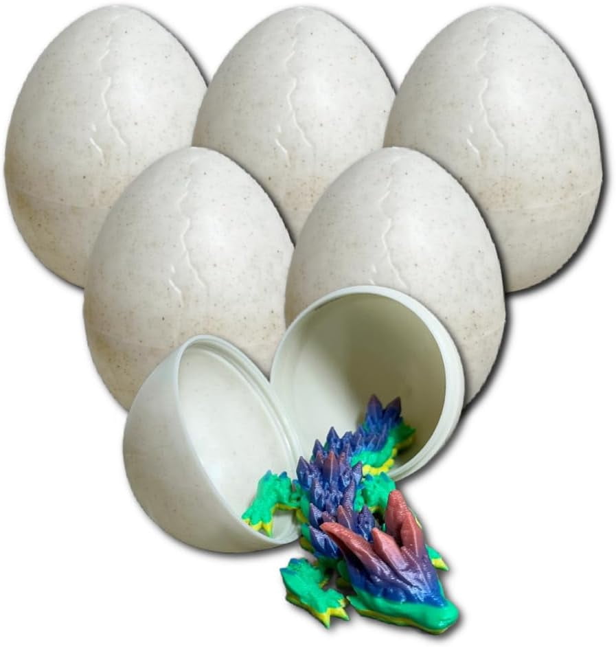 The Eggmazing Egg Decorator | Dragon Eggs 6 Pack | Includes 3D Printed Dragons inside the eggs | Ages 3 and Up