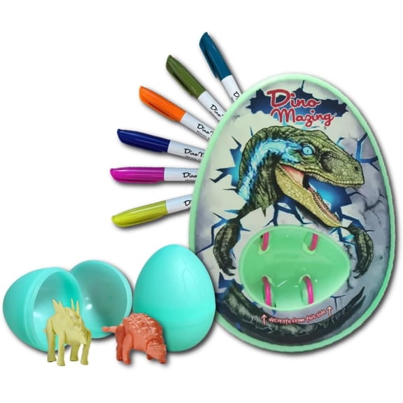 The Eggmazing Egg Decorator | Glow in the Dark Dinomazing Dinosaur Egg Decorator | Arts and Crafts Drawing Kit | Ages 3 and Up