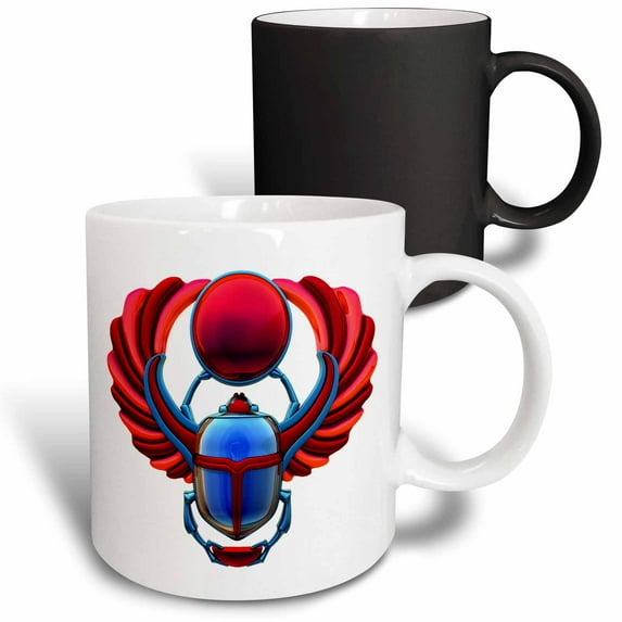3drose, the Egyptian Scarab Is a Ancient Symbol for Good Luck., 11oz Magic Transforming Mug