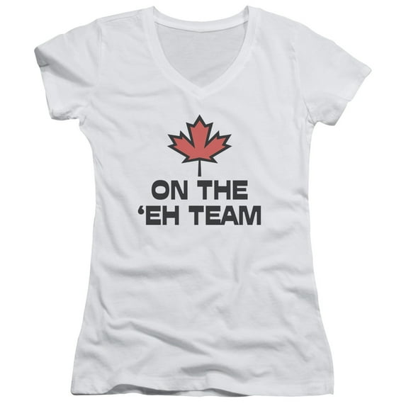 - The Eh Team - Juniors Cap Sleeve V-Neck Shirt - Medium