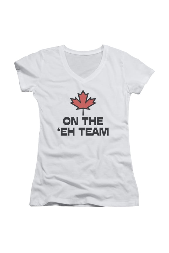 - The Eh Team - Juniors Cap Sleeve V-Neck Shirt - Small