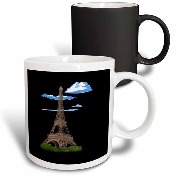 3drose, the Eiffel Tower from Paris France Design Great for Souvenirs., 11oz Magic Transforming Mug