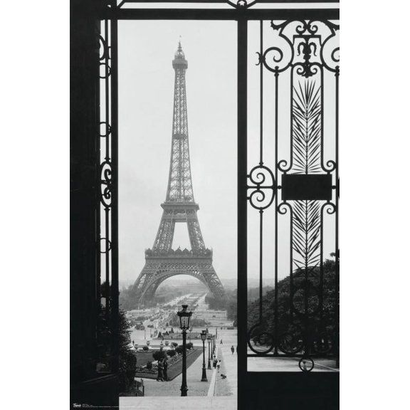 The Eiffel Tower - Gate View Wall Poster, 22.375" x 34"