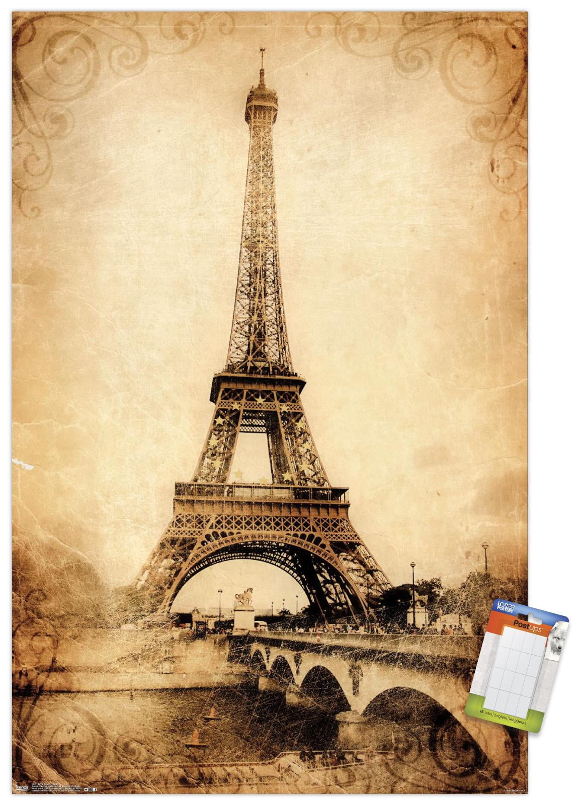 The Eiffel Tower - Rustic Wall Poster, 14.725" x 22.375"