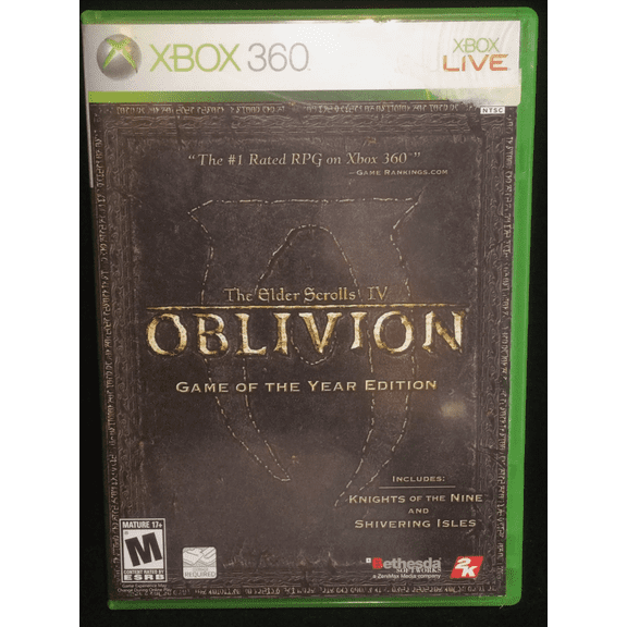 Pre-Owned The Elder Scrolls IV Oblivion Game of the Year for Xbox 360, Role-Playing,Turn-Based Strategy,Real-Time Strategy