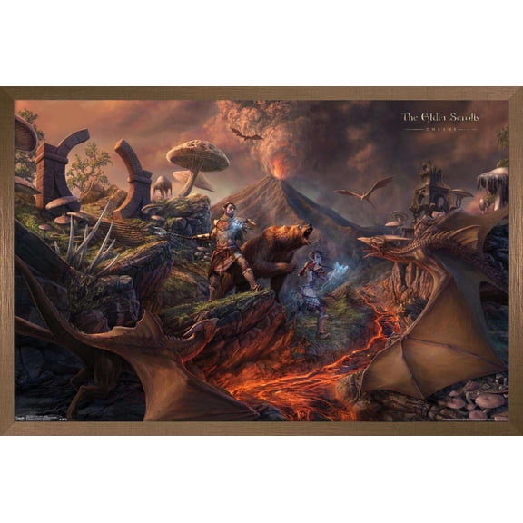 The Elder Scrolls: Online - Battle Wall Poster, 22.375" x 34" Framed