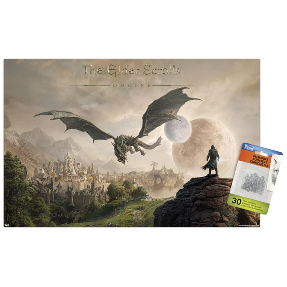 The Elder Scrolls: Online - Elsweyr Wall Poster with Push Pins, 14.725" x 22.375"