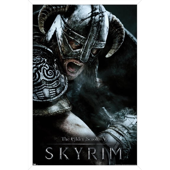 The Elder Scrolls V: Skyrim - Aerial Wall Poster, 22.375" x 34" Framed