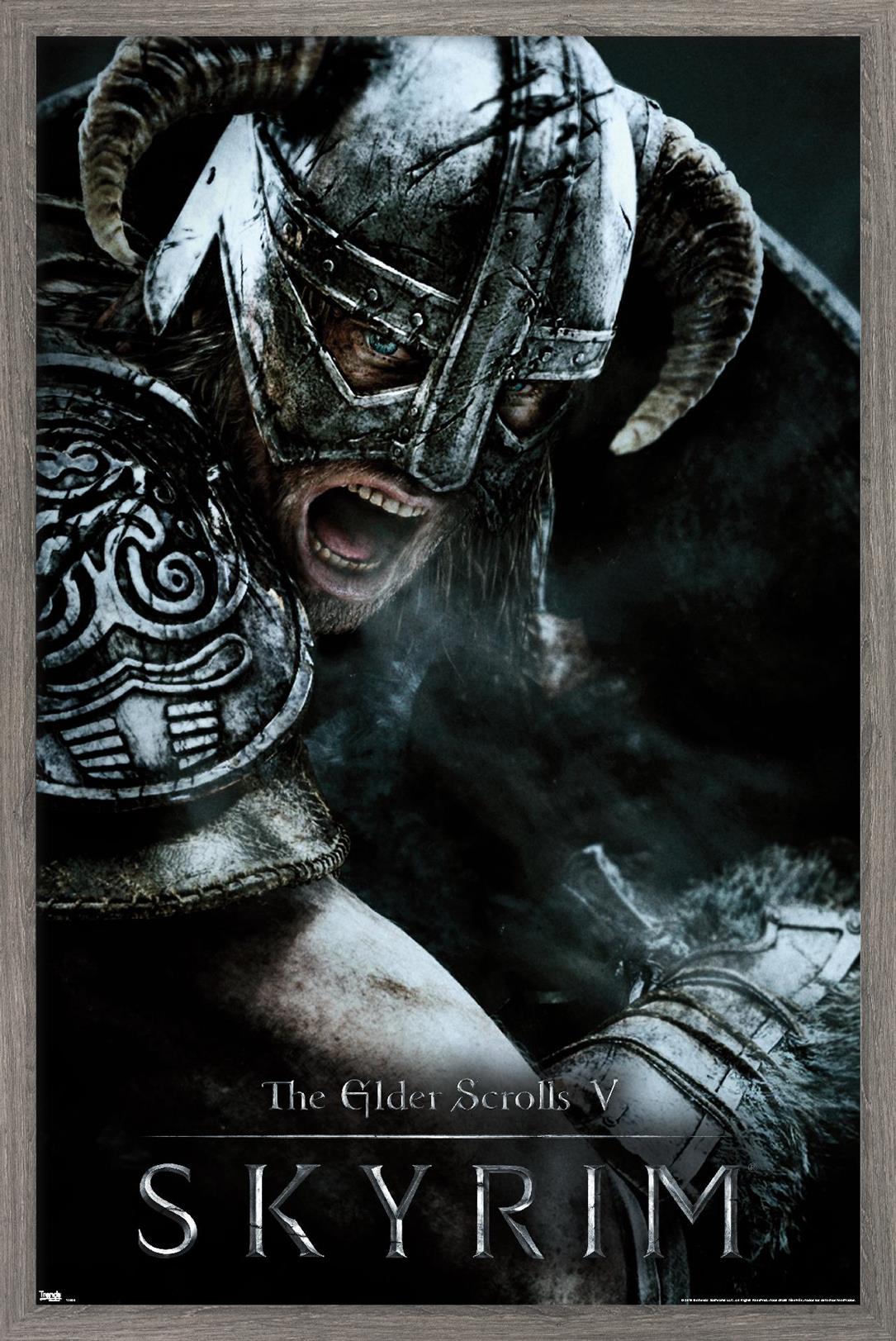 The Elder Scrolls V: Skyrim - Aerial Wall Poster, 22.375" x 34" Framed - image 1 of 5