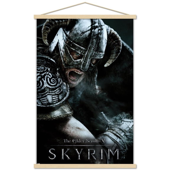 The Elder Scrolls V: Skyrim - Aerial Wall Poster with Magnetic Frame, 22.375" x 34"