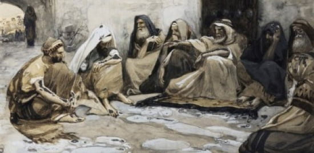 The Elders at the Gate James Tissot (1836-1902French) Jewish Museum New York USA Canvas Art - James Tissot (18 x 24)