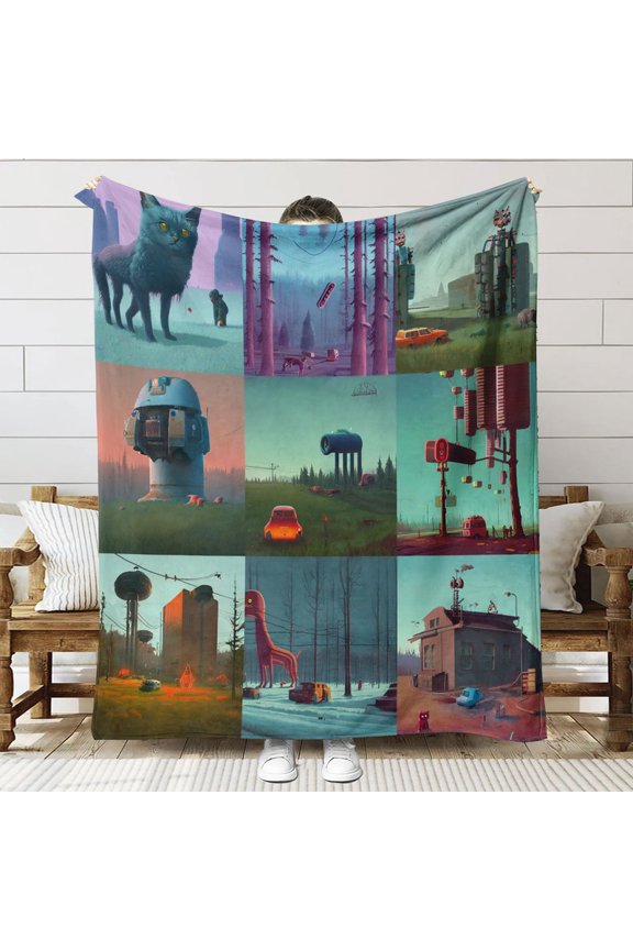 The Electric State Throw Blanket Gifts for Fans Lover Girls Boys Women Present Hoodie Him Bed 40"x50"