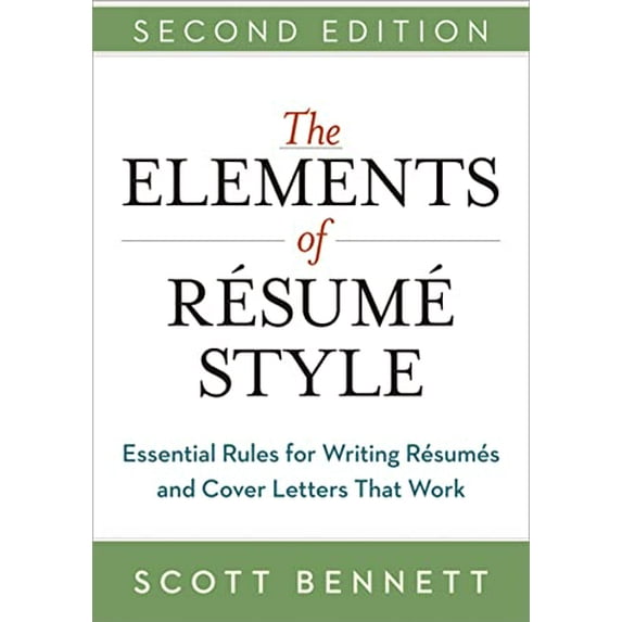 Pre-Owned Elements of Resume Style Softcover (Paperback) 0814433936 9780814433935