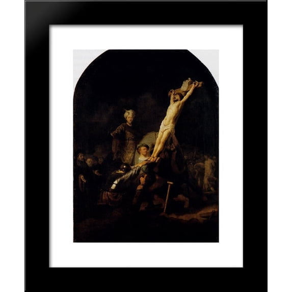 The Elevation Of The Cross 20x24 Framed Art Print by Rembrandt