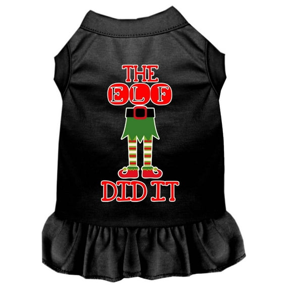 Christmas Pet Dog Cat Dress Screen Printed, "The Elf Did It"