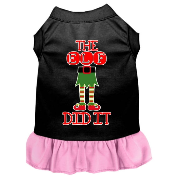 Christmas Pet Dog Cat Dress Screen Printed, "The Elf Did It"