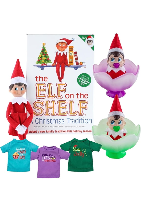 Bundle: Scout Elf Boy Light Tone, Boy & Girl Frost Pips and 3 Elf T-Shirts
