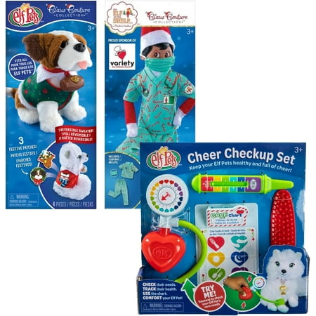 The Elf on The Shelf - Elf Pets Care: Elf Pets Sweater, Elf Care Hero, and Cheer Checkup Set