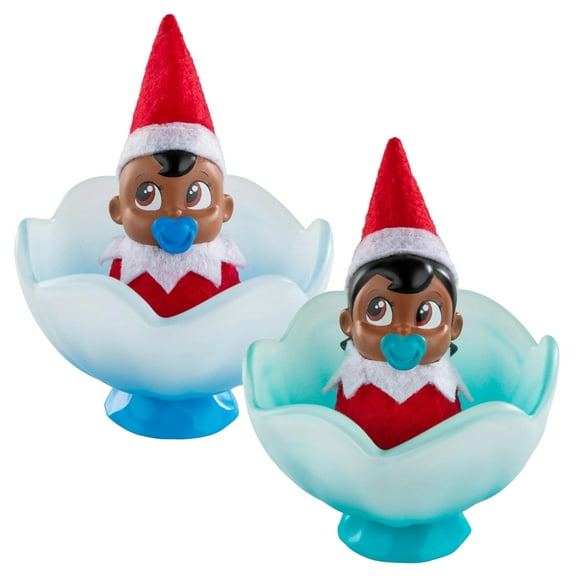 The Elf on The Shelf Frost Pips Dark Tone Duo: Boy and Girl Dark Tone Mini-Blooms