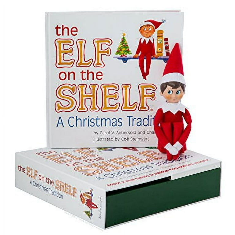 【未使用】the ELF on the SHELF with Book The Elf on the Shelf A Christmas Tradition Blue Eyed Boy