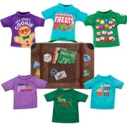 The Elf on the Shelf Claus Couture T-Shirt Set: 6 T-Shirts for Scout Elves (Scout Elf not included)