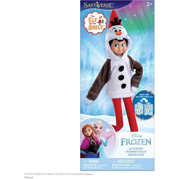 The Elf on the Shelf Disney Frozen Olaf Warm Hugs Hoodie with Olaf Standee for Scout Elf, Elf Not Included, Ages 3+