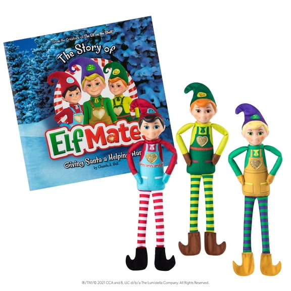 The Elf on the Shelf Elf Mates Three-Pack Dolls, 8.27 x 2.36 x 8.27 inches