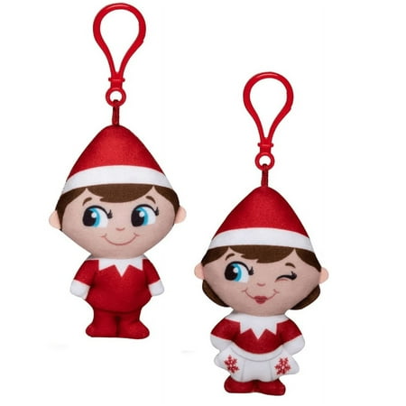 The Elf on the Shelf - Plushee Pals Mini Clip-On Set of 2: New Boy & Girl, Light Tone