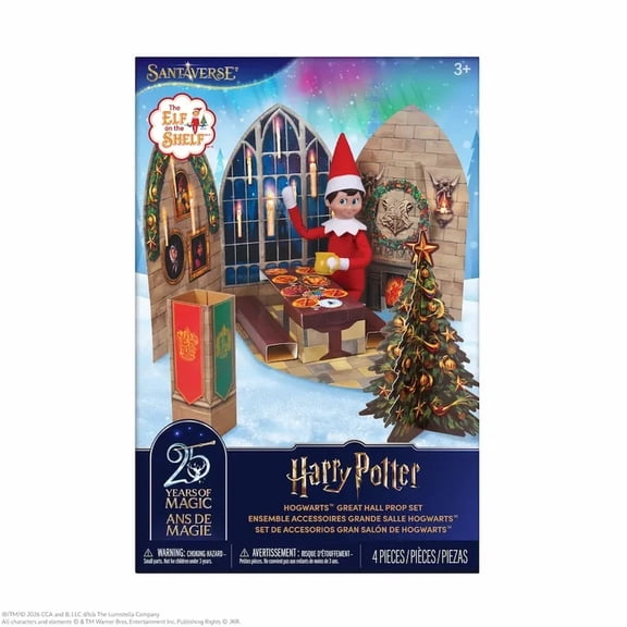 The Elf on the Shelf Polar Props Harry Potter Hogwarts Great Hall Pop-Up Prop Set, Scout Elf Accessories, Ages 3+, Scout Elf Not Included