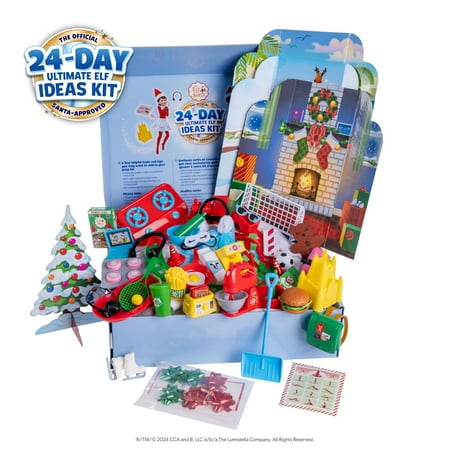 The Elf on the Shelf 24-Day Ultimate Kit – Official Elf Ideas and Props for Holiday Magic (Scout Elf not Included)
