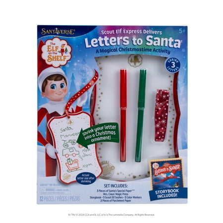The Elf on the Shelf Letters to Santa Kit – Scout Elf Express Shrinking Letter Activity Set - Scout Elf not Included