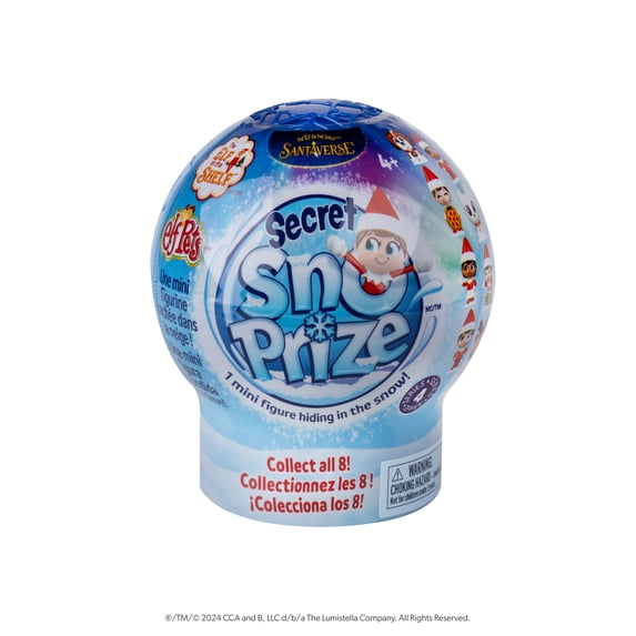 The Elf on the Shelf Secret SnoPrize Series 3 – Magical Snow Globe with Mystery Mini Figure Inside (Scout Elf or Elf Pets)