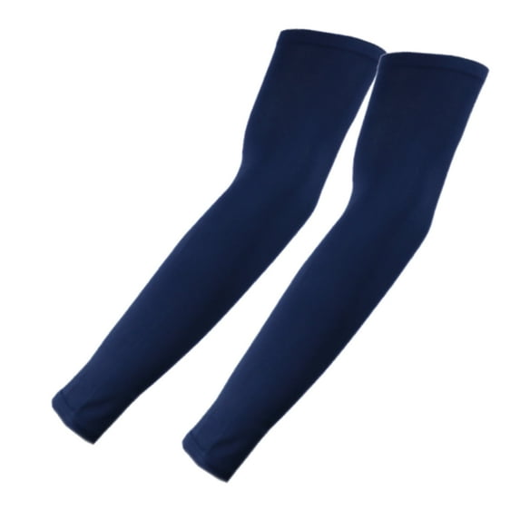 The Elixir Golf UPF 50 Sunblock UV Protective Compression Arm Cooling Sleeves for Men Women Kids, 1 Pair (Medium, Navy)