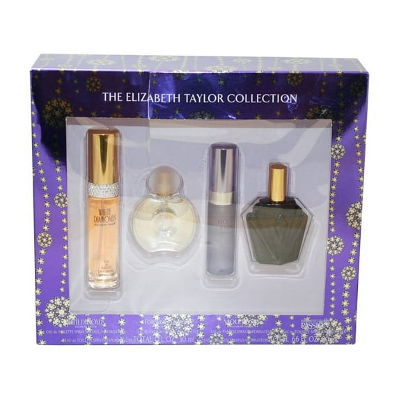 The Elizabeth Taylor Collection 4 Pc. Gift Set ( Eau De Toilette Spray 0.5 Oz Of White Diamonds & Passion + Eau De Parfum Spray 0.33 Oz Of Forever Elizabeth & Violet Eyes )