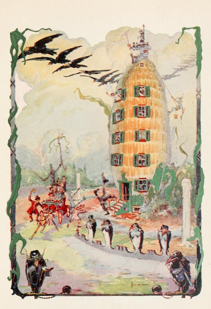 The Emerald City of Oz 1910 Scarecrows new house Canvas Art - John R Neill (18 x 24)
