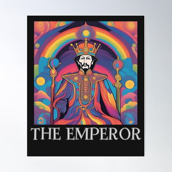 The Emperor Psychedelic Poster Wall Art, Modern Wall Decor For Living Room Bedroom, 8x12 UNFRAMED